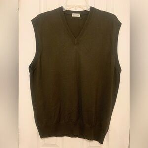 Gran Sasso Italian Wool Vest, olive, size L